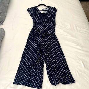 Jersey knit wide-leg Jumpsuit